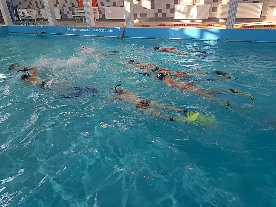 Hokej pod wodą Walenie Siemianowice Śląskie Trening 7 I 2023